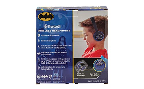 Ekids 1225-3298 Batman Kids Bluetooth Headphones thumb #6