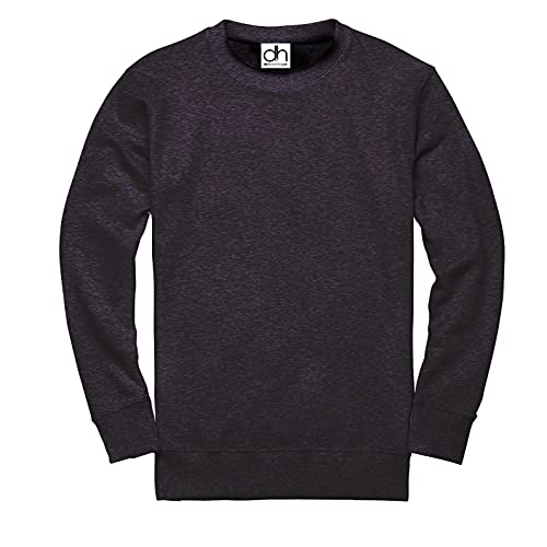 Sweatshirt col rond uni molleton doux et chaud coupe décontractée confortable