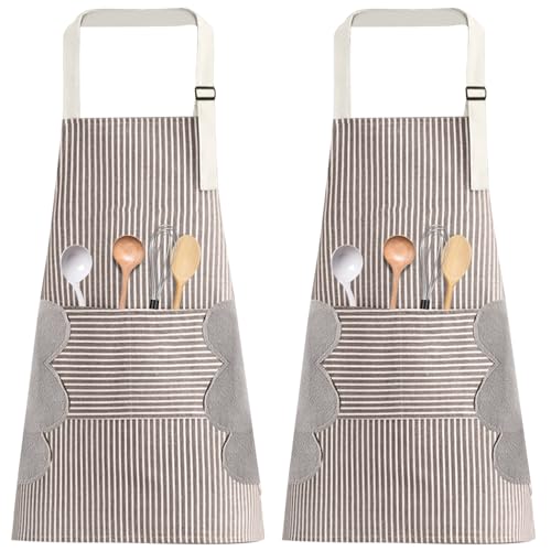 La mejor comparación de Delantales , listamos los 10 mejores. 41 Delantal de Cocina Impermeable - con Bolsillos Grande y Correas Cuello Ajustables Mandil De Trabajo Multiusos para Barbacoa Cocinar Restaurante Hornear Chef para Hombres y Mujeres