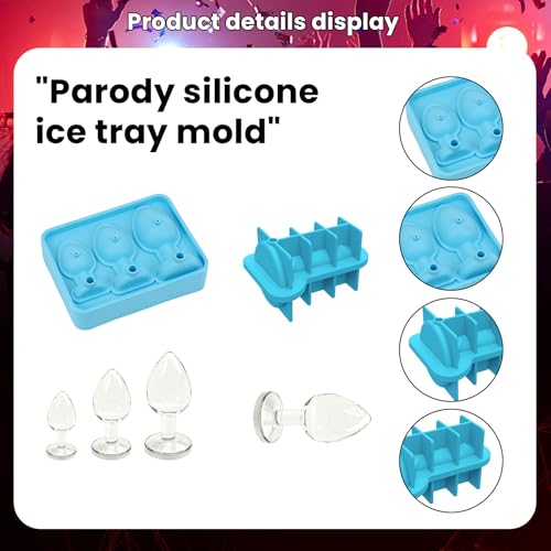 Molde de silicona para cubitos de hielo divertido 4 piezas miniatura 3