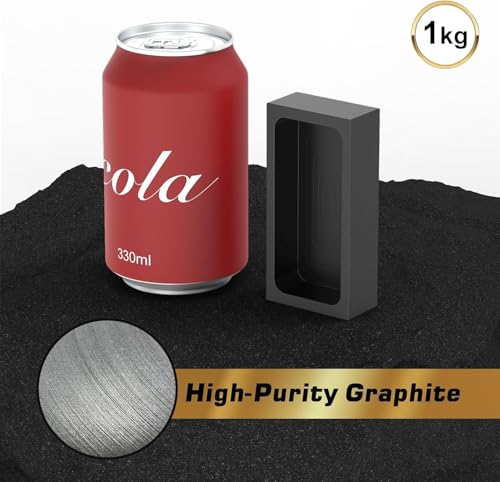 MMasters 1kg-4 Pieces Premium Graphite Ingot Mold for Metal Casting - High-Purity Material for Gold, Silver, Aluminum, Copper, and Brass - Heat Resistant up to 1800℃/3272℉