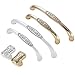 Clásico oro plata manija nórdico moderno lujoso manijas gabinete armario puerta perillas American lujo hardware decoración práctica