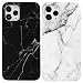Produktbild KARELIFE 2 Stück für iPhone 11 Pro Hülle Marmor Silikon Matt, Weich Kratzfest Handyhülle Flexible TPU Bumper Dünn Schutzhülle für - iPhone 11 Pro 5.8" - Schwarz, Weiß