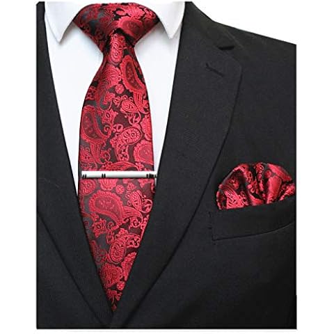 JEMYGINS Cravate Homme Rouge 2 en Soie Cover