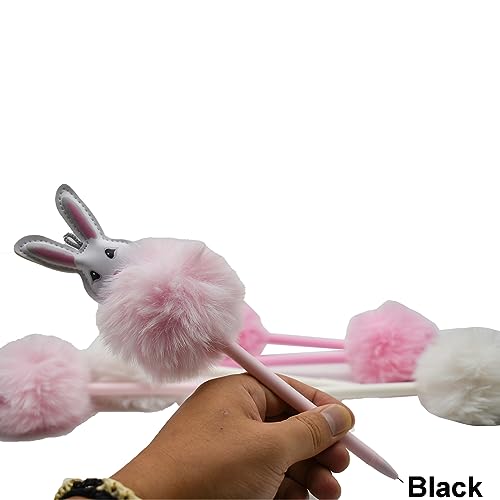6 bolígrafos peluche conejo Maydahui con 12 recambios miniatura 5