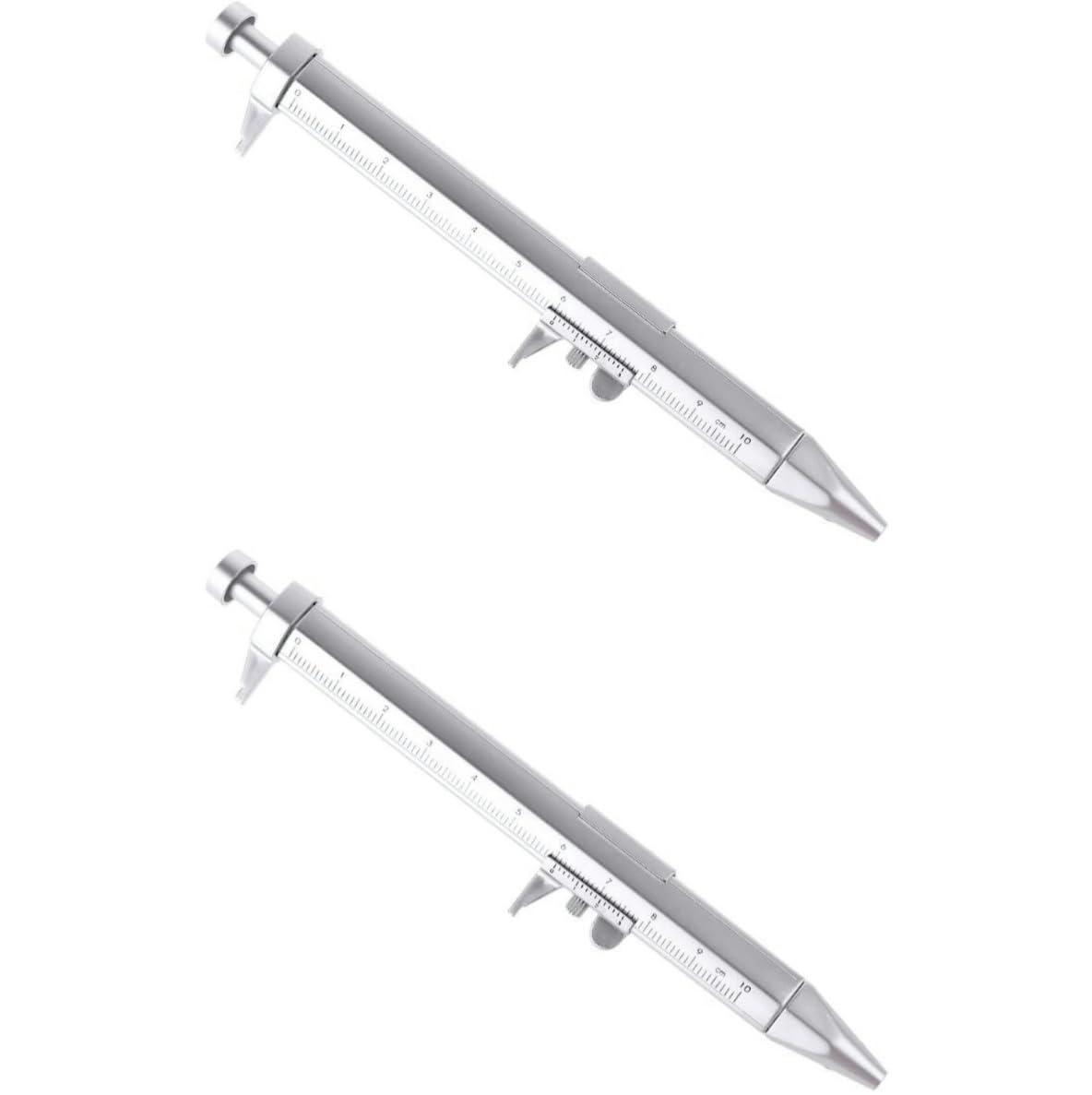 2 Pcs Gel Pen Vernier Caliper 10cm Metric Shock-Proof Measuring Tool Multifunctional Caliper Vernier Caliper Metric Shock-Proof Caliper Ruler Vernier Caliper Digital Calipers Dimensional Measurement