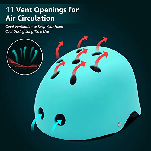 image for FerDIM Skateboard Helmet for Kids Youth Adult, Bike Helmet for Skate S