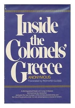 Hardcover Inside the colonels' Greece, Book