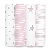 Aden + Anais Muslin Swaddle Blankets 2-Pack - 100% Cotton, 112x112 Cm, Tanzania Print