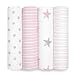 Aden by aden + anais Classic Swaddle Baby Blanket, 100% Cotton Muslin, Large 44 X 44 inch, 4 Pack, Doll, Pink