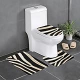 🎁 Fáciles de limpiar: basta con sacudirlas para eliminar la suciedad. Alfombra de baño en forma de U, se adhiere firmemente al suelo, es resistente a la humedad, ecológica, absorbente y duradera, no se deforma fácilmente, gruesa y cómoda al tacto, no suelta pelusa y cuenta con una base antideslizante con puntos moldeados que no daña el suelo.