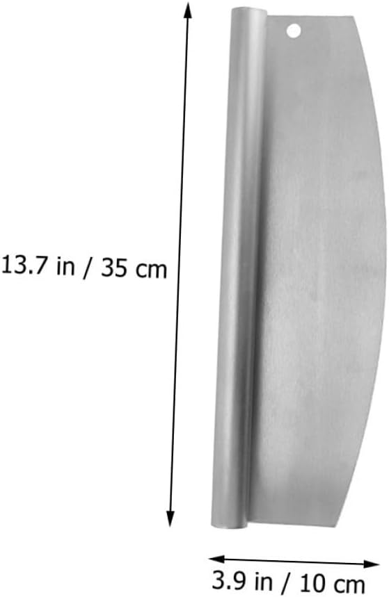 Pizza Cutter and Spatula Set 2pcs Stainless Steel with Pp Cover Multifunctional Half-moon Rotary Blade Portable Pizza Cutting and Transferring Tool for Home Kitchen
