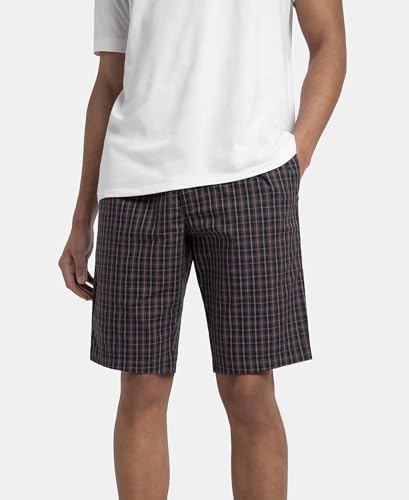 Image of Jockey 9005 Men's Super Combed Mercerized Cotton Woven Fabric Regular Fit Printed Bermuda with Side Pockets