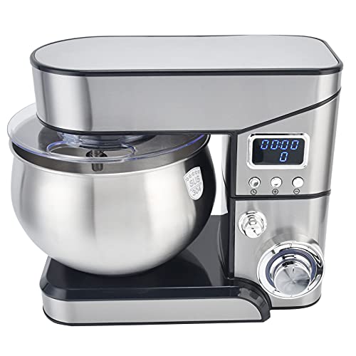 Küchenmaschine, Knetmaschine mit 6 Geschwindigkeitsstufen Rührmaschinen aus Edelstahl 1000W Elektrischer Küchenmixer… – Bild 3
