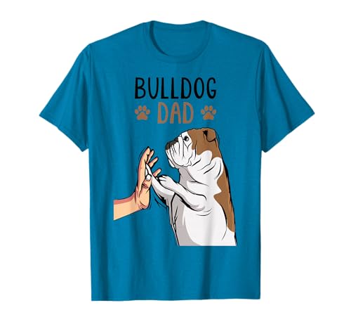 Image of Bulldog Dad Funny English Bulldog Dog Owner Men T-Shirt