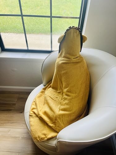 Image of Baby & Toddler Lion Hooded Bath Towel | Ultra Soft, High Absorbency, Bathrobe Blanket, Great Gift for Boys and Girls