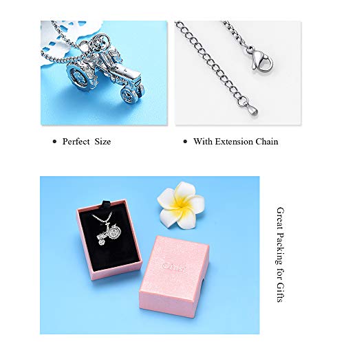 Oinsi Tractors Cremation Necklace For Ashes For Dad Memories Keepsake Urn Jewelry / 20" Chain And Filling Kits #TOP5