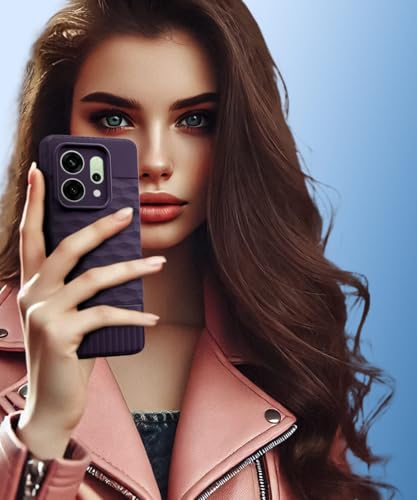 Image of WOW IMAGINE Silicone Back Cover for Oppo Reno 14 5G with Hexa Cube Design (Purple)