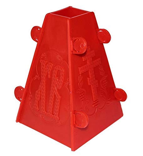 Red Russian Pascha Easter Xb Plastic Cheese Mold 6,3 inch