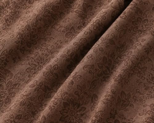 Image of Fitted Bedsheet Brown 3D Floral Print Glace Cotton 210 TC | Full Single Size for Single Bed Fits 4 x 6.25 ft Mattress (48 x 75 Inch) | All Around Elastic | 2 Pillow Covers | 7 Inch Deep Pocket