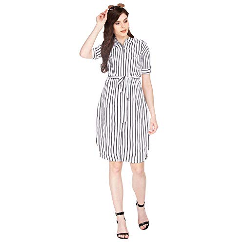 Image of STOP by Shoppers Womens Round Neck Floral Printed Shift Dress