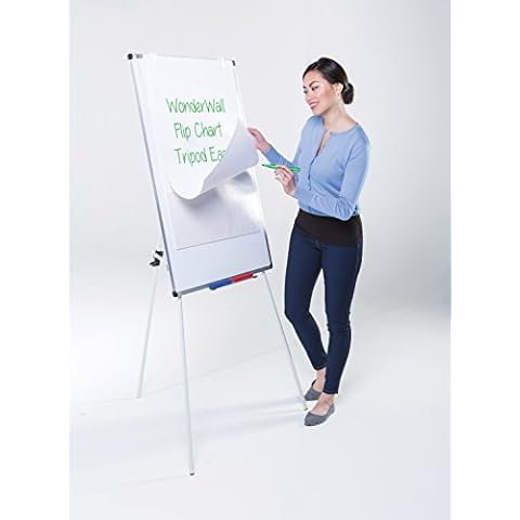 Wonderwall Magnetic Flipchart Easel with Adjustable Height Cover