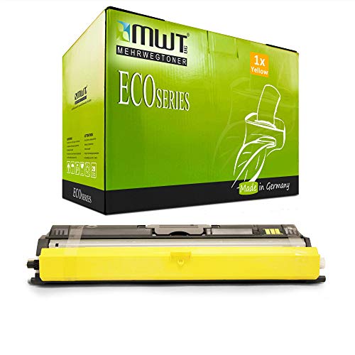 MWT Toner avec 50% Plus de Puissance pour Magicolor 1600 W, 1650 en D, 1650 en, 1650 en DT, 1680mf, 1690mf remplacer Konica Minolta Jaune Y Cartouches Original...