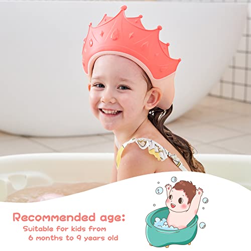 image for FUSACONY Shower Cap Shield for Kids, Visor Hat for Eye and Ear Protect