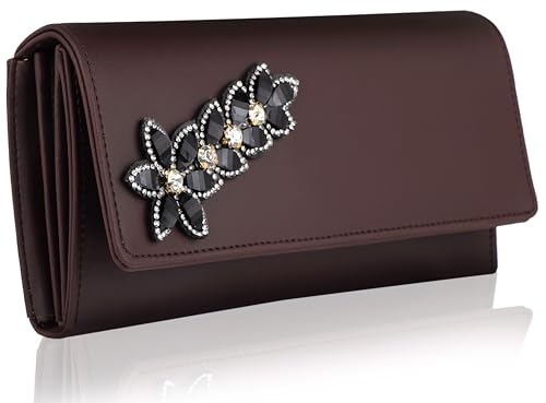 Image of Women's and Girls Hand Clutch Mobile Hand Purse Wallet 4 Card Slot