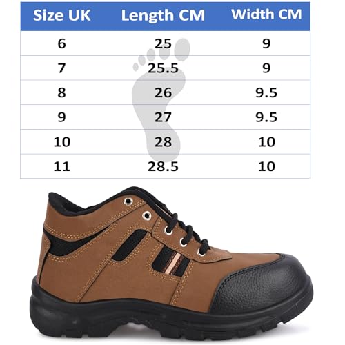 Image of ELECANT Lace-up Steel Toe Safety Shoes for Factory and Industrial Work for Men