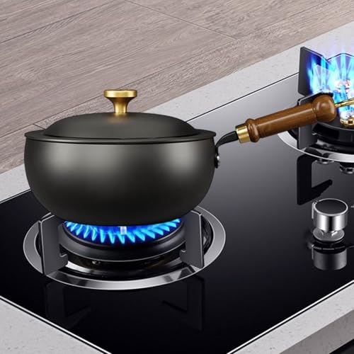 Wok de Hierro con Mango de Madera y Tapa, 20 cm miniatura 4