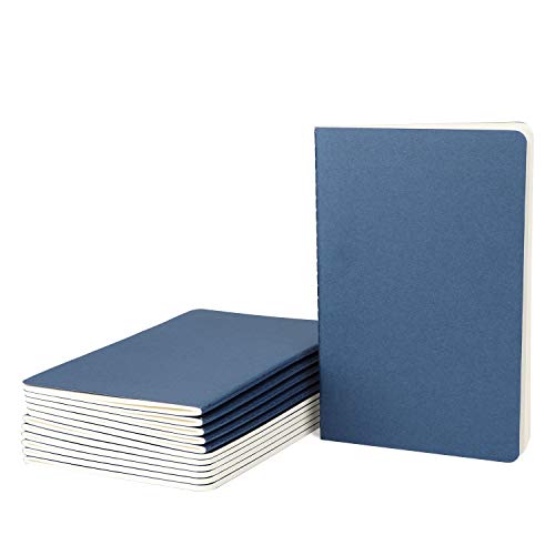Carnet de notes A5 bleu roi Eusoar lot de 12 cahiers souples kraft