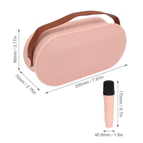 Microfone Bluetooth, alto-falante Bluetooth portátil com 2 microfones, mini máquina de karaokê sem f