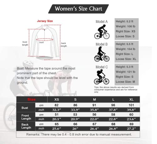 CATENA Radtrikot Damen Langarm Fahrradtrikot Moutainbike Tops Fahrradshirt Bikeshirts MTB Rennrad Radsport Bekleidung Atmungsaktiv Schnell Trocknend Einfarbig Cycling Jersey für Frauen, XS-XL - Image 8