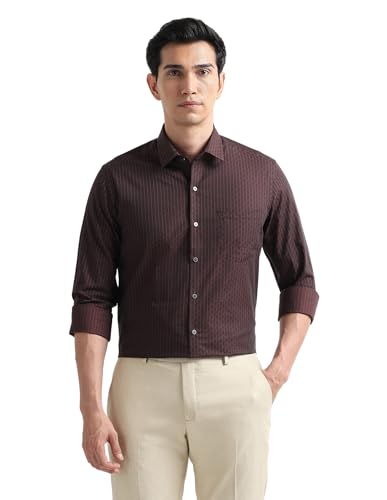 Image of Arrow Checked Slim Fit Mens Formal Shirt - Cotton, Breathable & Comfortable, Full Sleeves Shirts for Men