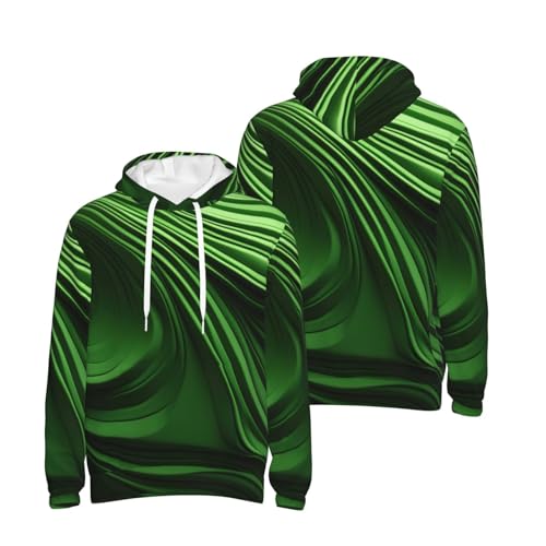 Sweat à capuche homme pour week-end décontracté en texture verte