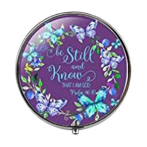 Bible Verse Christian Religious - Faith Christian Art Photo Pill Box - Charm Pill Box - Glass Candy Box Cover
