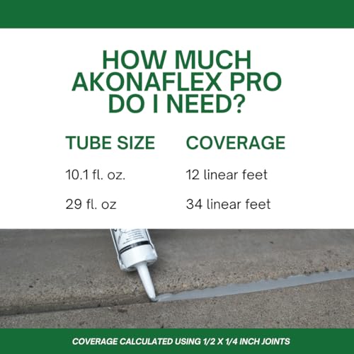 Akonaflex Pro Self-Leveling Expansion Joint Repair - Concrete Crack Filler, Self-Leveling Technology, Great for Driveways & Sidewalks, Caulk, Backer Rod Compatible, Seals Joints (10.1 Fluid Ounces) - Image 5