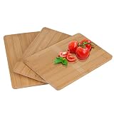 Oramics 3 Schneidebretter aus Bambus – 22 x 14 x 0,8 cm – Frühstücksbrettchen, stabile Schneidebretter, Bambusschneidebrett für Frühstück und Abendbrot, Schneidebrett für Gemüse, Obst und Fleisch