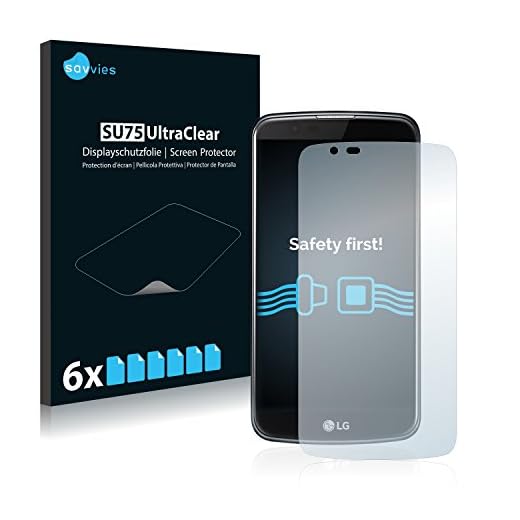 savvies Protector Pantalla Compatible con LG K10 2016 (6 Unidades) Película Ultra Transparente