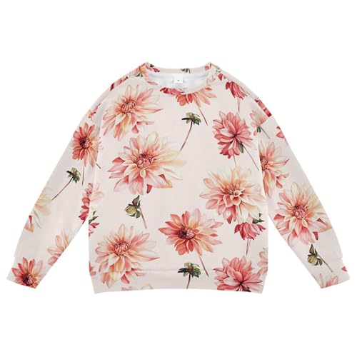 JUNZAN Unique Dahlia Blush Little Boys Hoodie Sweatshirt Fleece Fall Tops Shirts Camping 4T
