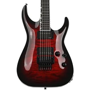ESP E-II Horizon FR-II See Thru Black Cherry Sunburst guitare électrique avec étui - Les Beatles, Paul McCartney, John Lennon, RIngo Starr, George Harrison
