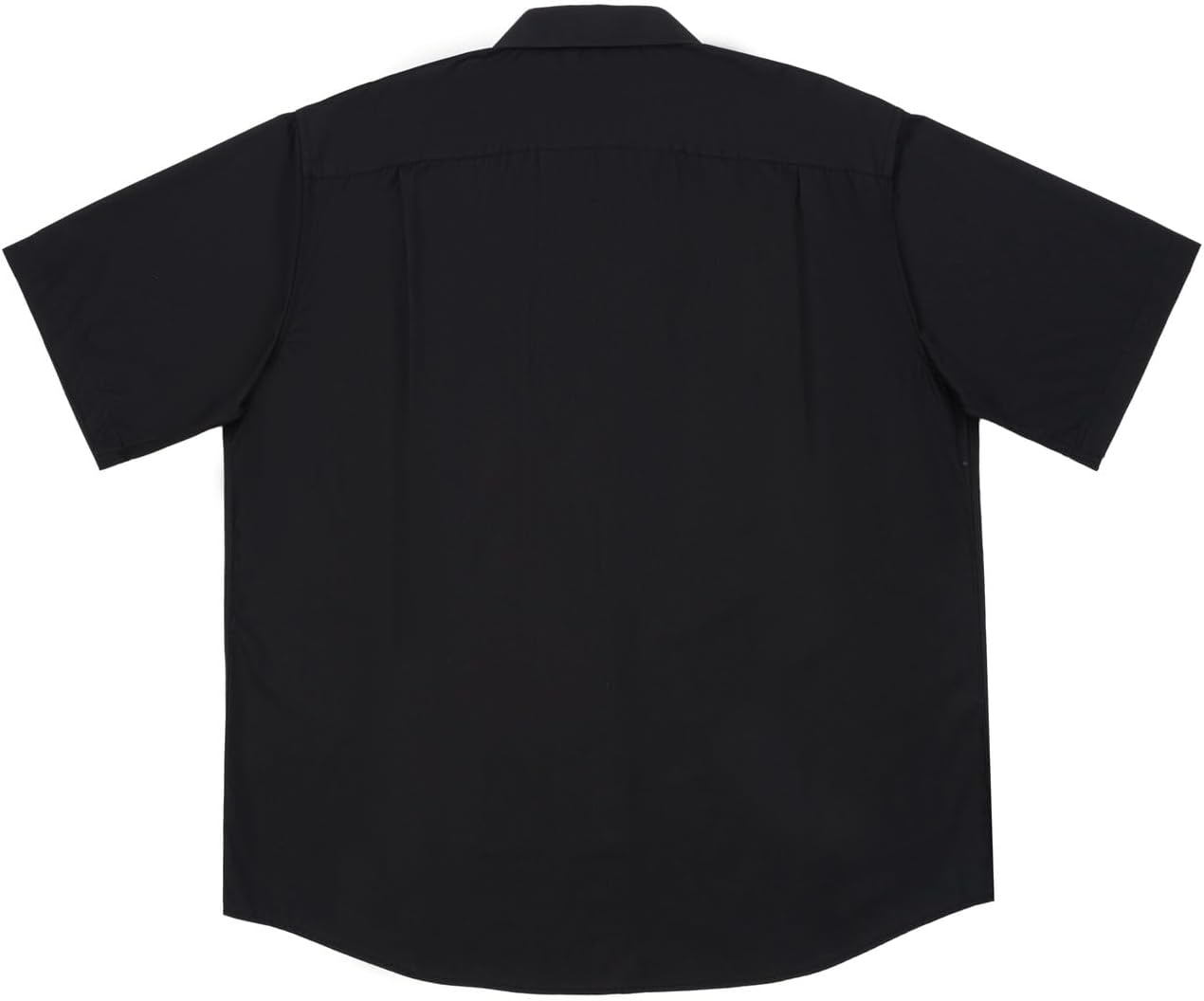 Double Pump Men's Big and Tall Short Sleeve Dress Shirts Business Casual Solid Button Down Shirt Relaxed Fit XXL-6XL Tall