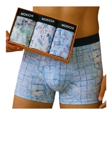 Image of Men's Premium Microfiber Boxer Briefs for Men | Soft Stretch Printed Trunks | Breathable, Moisture-Wicking, Comfortable Innerwear Pack of 3