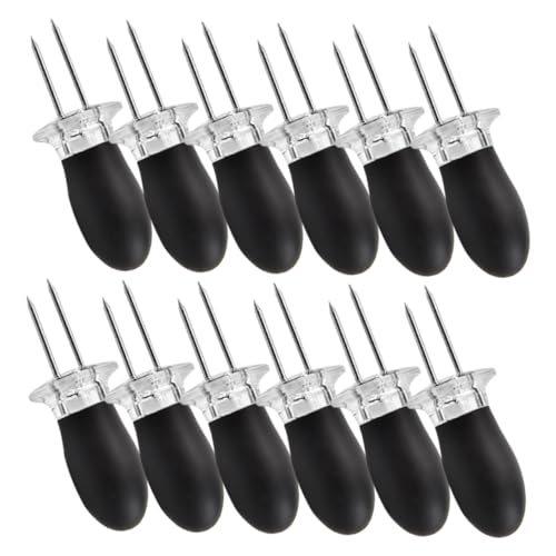 PHENOFICE 12 Pezzi Supporto Per Pannocchie Riutilizzabile Forchetta Per Mais Professionale Multiuso Per Frutta Dessert Casa Campeggio
