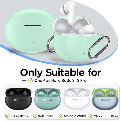 Image of Silicone Case Cover Compatible for OnePlus Nord Buds 3 | 3 Pro (Light Green)