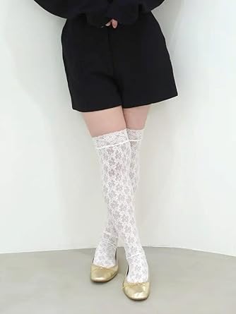 Amazon.co.jp: [タビオ] 靴下屋 クツシタヤ 縫製レースオーバー