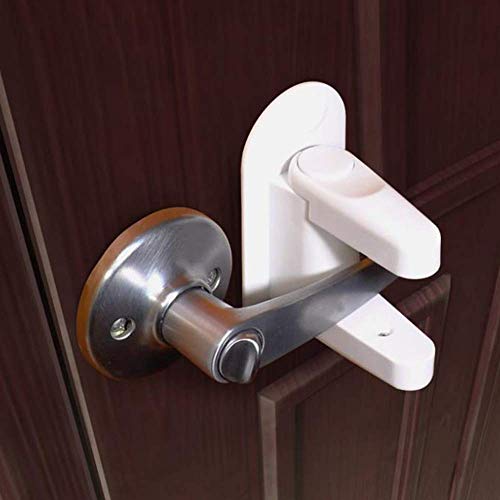 2 Pack Kind & Baby Veiligheid Lock Kind Proof Deuren & Handvatten, Deurhendel Lock voor Kinderveiligheid met 3M Adhesive