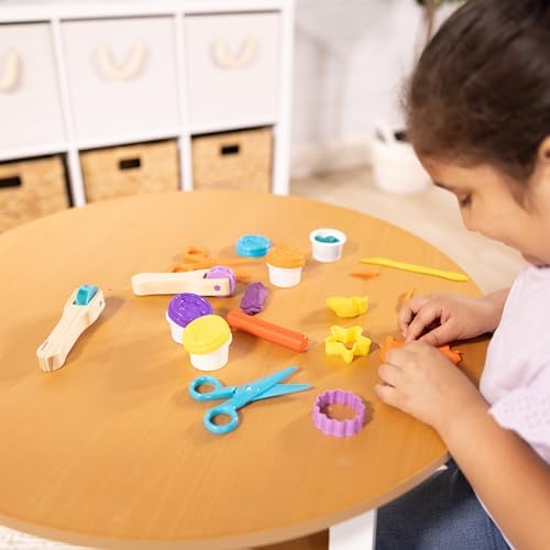 Melissa & Doug Created by Me! Cut, Sculpt, and Roll Modeling Dough Kit With 8 Tools and 4 Colors of Modeling Dough | Dough Stampers, Arts And Crafts For Kids Ages 3+ 5 416MFb7viqL. AC