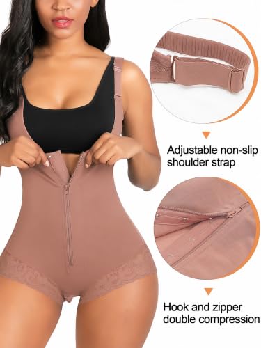 Image of SHAPERX Women's Fajas Colombianas Shapewear Postpartum Tummy Control Body Shaper Girdles Compression Garment